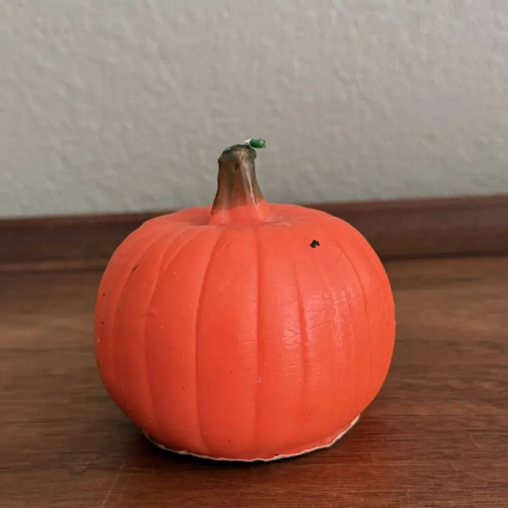 Lot of 3 Vintage Jack o Lantern Halloween Candle Pumpkins